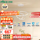 雷士（NVC）餐吊燈現(xiàn)代簡約吧臺燈北歐吊燈85瓦白色智能全光譜WHDD85F/G-04 