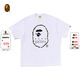 BAPE GALLERY男裝春夏迷彩印花限定款短袖T恤325101O 白色WHX L 均碼