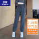羅蒙灰色運動(dòng)褲女春秋八分小個(gè)子150束腳燈籠褲九分秋冬加絨休閑衛褲 春秋款-洋氣灰-八分褲 身高145-1 S 體重80-98斤可選