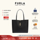 芙拉（FURLA）【限時(shí)優(yōu)惠】MIANOVA牛皮大號女士上班族通勤大容量手提托特包 黑色