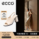 愛步（ECCO）魚嘴高跟涼鞋女  夏季休閑百搭圓頭粗跟涼鞋 雕塑233313 石灰色23331301378 36