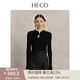 HECO【素色心情】新中式國風(fēng)針織衫春秋新款盤(pán)扣長(cháng)袖羊毛衫上衣女裝 黑色 S