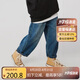 Lee兒童寬松彈力松緊腰頭時(shí)尚復(fù)古牛仔長(zhǎng)褲 藍(lán)色 130 