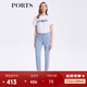 PORTS寶姿女裝褲子春夏時(shí)尚破洞牛仔小腳褲九分褲SM8P021MZD013 晴空藍(lán) L (8)