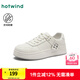 熱風(fēng)（Hotwind）厚底板鞋女鞋2025年春季新款運(yùn)動(dòng)休閑松糕鞋時(shí)尚百搭小白鞋子 03米色 37
