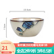 玉泉陶瓷中式田園米飯碗家用創(chuàng)意手繪陶瓷面碗湯碗加厚防燙陶瓷玉蘭花 6英寸面碗藍色