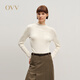 OVV【黃金羊毛】2025秋冬新款女裝肌理感可機洗長(cháng)袖針織衫 象牙白 S