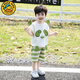 G.DUCKKIDS小黃鴨童裝男童套裝夏季1-2歲寶寶衣服3雙胞胎女童夏裝背心兩件套 綠色 100 建議2-3歲25-30斤