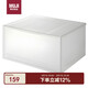 無印良品（MUJI）聚丙烯收納箱 抽屜式 橫寬型 深 半透明