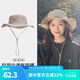 駱駝（CAMEL）【baby同款】漁夫帽夏薄款大頭圍防曬遮陽太陽帽子大帽檐遮臉帽 【UPF50+輕量防曬】卡其，2115-1 均碼