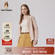 Hush Puppies暇步士女裝春新款亞麻混紡美式復古休閑長(cháng)袖襯衫 140米咖 XL