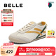 百麗（Belle）學院風德訓鞋女2025夏新商場同款薄底運動網面休閑鞋D8H1DBM5 米白色/黃 37 (235mm)
