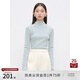 自巧小個(gè)子發(fā)熱打底衫女2024新款秋冬內(nèi)搭可外穿半高領(lǐng)針織衫 水藍(lán)色 XS (2碼)