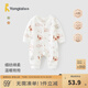 童泰嬰兒連體衣春秋季純棉初生寶寶長(cháng)袖哈衣兒童家居服內衣爬服 棕色小鹿（對開(kāi)款） 80cm (建議11-18月身高73-83cm)
