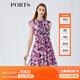 PORTS寶姿女裝春夏新品時(shí)尚碎花圓領(lǐng)短袖連衣裙LM8D240MPP109 丈青印花 L (8)