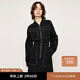 moussy&sly新品工裝休閑風(fēng)設(shè)縫線長袖短款連衣裙030HSR33-1290 黑色020 S 00001/S