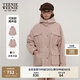 Teenie Weenie小熊女裝簡約風(fēng)秋季三合一兩件套寬松中長款夾克外套 淺粉色 M (165)