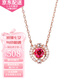 施華洛世奇（SWAROVSKI）跳動(dòng)的心時(shí)尚女士項(xiàng)鏈鎖骨鏈女友生日新年情人節(jié)禮物-不含手提袋 紅色5279421