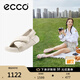 愛步（ECCO）涼鞋女 夏季軟底泡芙鞋交叉帶厚底拖鞋外穿 科摩206653 石灰色20665301378 36