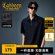 卡賓（CABBEEN）【重磅純棉】男裝美式街頭Polo衫潮牌短袖衫短袖上衣拉鏈翻領(lǐng) 煤黑色01 L /175/50