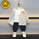 G.DUCKKIDS男童外套春秋款2025新款兒童男孩春季韓版夾克童裝男寶寶春裝衣服 杏色 130碼【建議身高120cm-125cm】