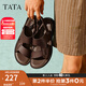 他她（TATA）2025夏商場(chǎng)同款時(shí)尚百搭厚底涼鞋男新款73X01BL5 啡色 42