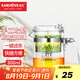 金灶（KAMJOVE）玻璃茶壺 按壓式飄逸杯 茶水壺玻璃茶具 茶水分離杯泡茶器泡茶壺 TP-140/300ml容量