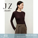 玖姿·安娜蔻簡(jiǎn)約舒適云朵羊毛撞色多色打底針織衫女2024秋款 咖啡 M