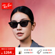 雷朋（RayBan）【2025春夏新品】雷朋枕形板材墨鏡男女窄框防曬太陽(yáng)鏡0RB4456F 667781黑框深灰色偏光鏡片52mm 尺寸52