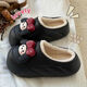 ECAC防水棉拖鞋女士秋冬季2025新款可愛(ài)室內家居毛絨保暖包跟棉鞋 黑色【防水可外穿】 39-40 卡碼建議拍大一碼