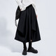 絲柏舍設計感不規則小黑裙女2025秋裝新款高腰顯瘦捏褶半身裙