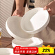 瓷禮萬(wàn)家盤(pán)子菜碟8英寸家用飯盤(pán)簡(jiǎn)約純白大容量窩盤(pán)陶瓷碗盤(pán)餐具餐盤(pán)4個(gè)裝