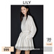 LILY氣球裙2025春法式垂感氣質(zhì)插肩燈籠袖腰帶長(cháng)袖蓬蓬裙連衣裙女 703米色 S