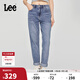Lee25春夏新品411舒適小直腳五袋款中淺藍女牛仔褲 中淺藍 28 
