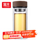 富光 男女士雙層玻璃杯 高硼硅玻璃304茶隔水杯子 帶茶隔泡茶杯500ml