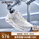 斯凱奇（Skechers）休閑鞋運動(dòng)鞋男減震透氣舒適飛織男鞋網(wǎng)面鞋220546 白色/WHT 41