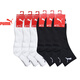 PUMA彪馬襪子男士休閑襪6雙裝 黑白組合