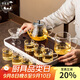 悟茗堂玻璃茶具套裝家用辦公室日式功夫茶杯耐高溫沖泡茶壺帶茶盤(pán)