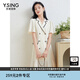 衣香麗影優(yōu)雅法式西裝連衣裙夏季時(shí)尚氣質(zhì)荷葉裙子中長(cháng)裙 奶油米 M 160