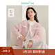 茵曼（INMAN）小香風(fēng)千金風(fēng)毛邊外套2025秋季女裝新款法式圓領(lǐng)拼接短款棉衣 藕粉色 M