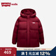 LEVI'S李維斯童裝男童羽絨服防潑水冬季保暖防寒外套 草本紅 160/76 