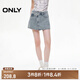 ONLY2025春季新款做舊水洗高腰裙褲A字短褲牛仔褲女|125143016 J33復(fù)古350牛仔洗水 M