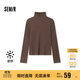 森馬（Semir）長(zhǎng)袖T恤女發(fā)熱德絨緊身顯瘦2024冬季簡(jiǎn)約高領(lǐng)打底衫109724101009