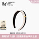 She's茜子小香風(fēng)仿真絲緞發(fā)卡洋氣時(shí)尚發(fā)箍壓發(fā)頭箍頭飾七夕禮物送女友 黑白撞色H1