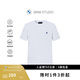 BMW STUDIO【吸濕速干】寶馬男裝2025春夏新品休閑圓領(lǐng)短袖T恤衫 雪山白 L