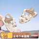 B.Duck小黃鴨童鞋兒童涼鞋寶寶包頭叫叫鞋夏季男女童學(xué)步鞋6815米卡其19