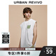 UR2025夏季新款男裝創(chuàng)意休閑刺繡圖案寬松圓領(lǐng)背心UMM450045 本白 L
