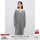 自巧小個(gè)子灰色polo針織連衣裙女秋冬2024新款韓系長(cháng)袖寬松毛衣裙 水灰色 S (3碼)