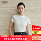 艾諾絲雅詩(shī)【商場(chǎng)同款】2025秋季新品通勤百搭簡(jiǎn)約小立領(lǐng)T恤上衣女40726117 白色 L