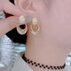 簡(jiǎn)約百搭珍珠耳環(huán)韓版經(jīng)典幾何橢圓耳環(huán)女氣質(zhì)銀針耳釘簡(jiǎn)約耳飾 【大師設計款】幾何橢圓耳環(huán)